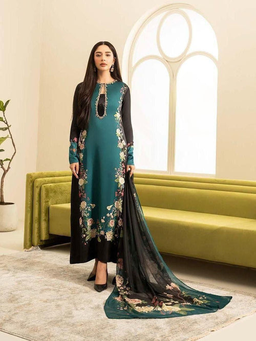 shamooz silk printed unstitched 3pc